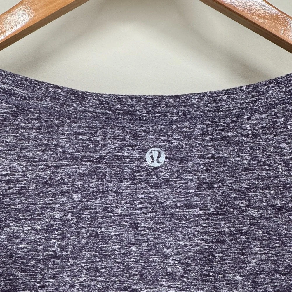 Lululemon Womens Size 6 Medium Rehearsal Long Sleeve Heathered Purple Swan Exc